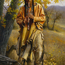 Схема вышивки «индеец»