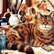 Схема вышивки «кот»