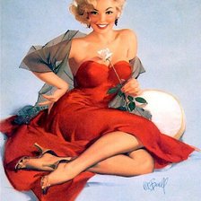 девушка с розой