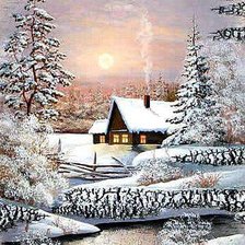 Схема вышивки «зима»