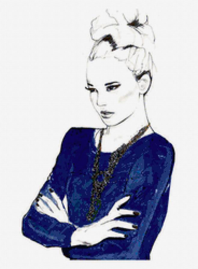 №128054 - монохром. девушка, люди, лицо - предпросмотр