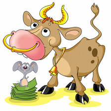 Схема вышивки «Буренка»