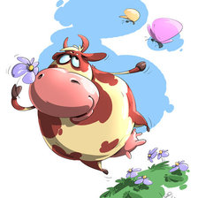 Схема вышивки «Буренка»