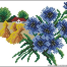 Схема вышивки «васильки»