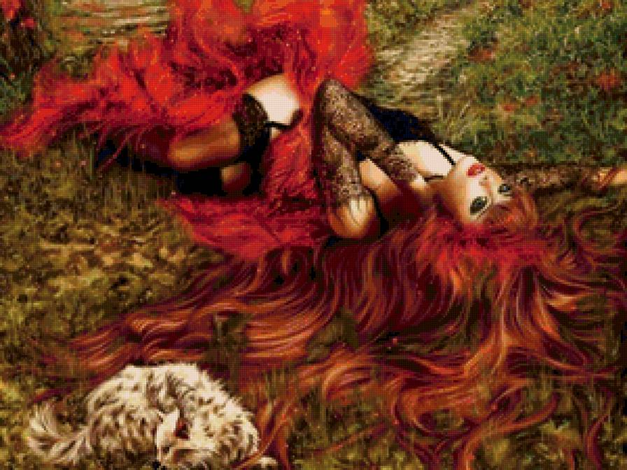 №128365 - рыжая, девушка - предпросмотр