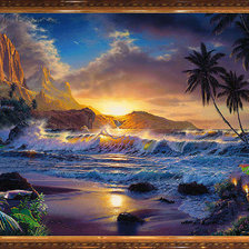 Схема вышивки «красивые закаты»