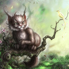 Схема вышивки «Чеширский кот»