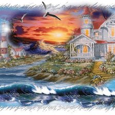 Схема вышивки «красивые закаты»