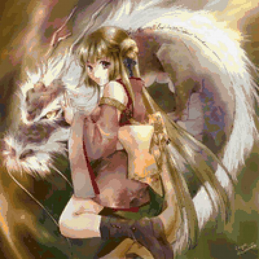 Девушка и дракон - дракон, девушка, аниме - предпросмотр