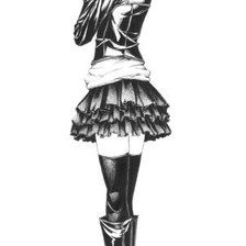 Схема вышивки «девушка ч/б»