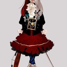 Схема вышивки «Девушка и музыка»