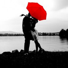 Схема вышивки «Двое под зонтом»