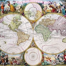 Схема вышивки «Старая карта»