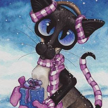 Схема вышивки «Сиамский кот»