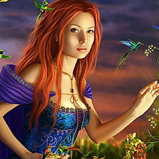 Схема вышивки «лесная нимфа»