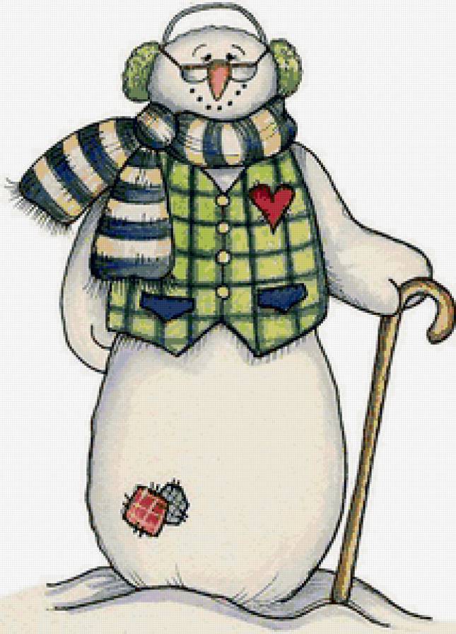 Снеговик 6 - зима, снеговик, новый год - предпросмотр