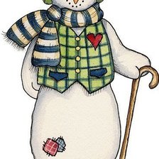 Схема вышивки «Снеговик 6»