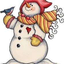 Схема вышивки «Снеговик 9»