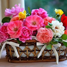 Схема вышивки «Корзина с цветами»