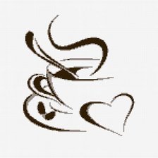 Схема вышивки «чашка кофе»