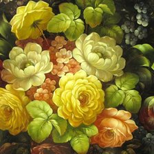 Схема вышивки «жостовский орнамент»