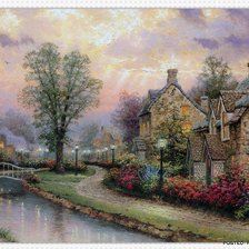 Схема вышивки «Мост у дома»