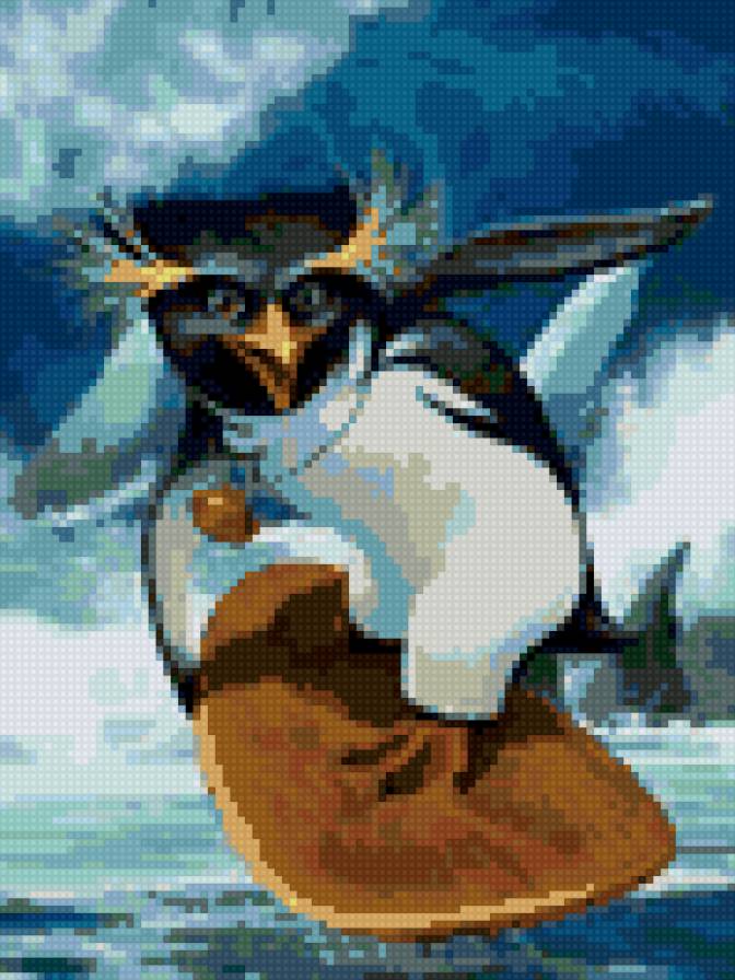 пингвин - пингвин, дайвинг, детское, мультик - предпросмотр