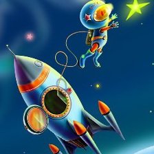 Схема вышивки «космонавт»