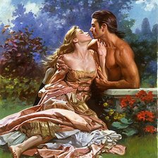 Схема вышивки «двое»