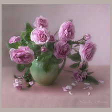 Схема вышивки «розовый букет»
