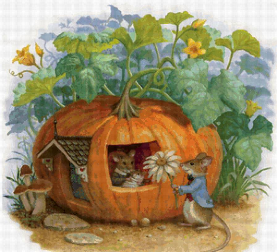 Мышки в тыкве - сказка, тыква, мышка, детское, грызуны - предпросмотр