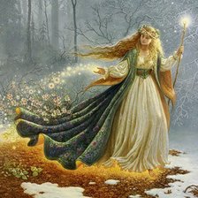 Схема вышивки «Леди Осень»