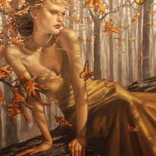 Схема вышивки «Леди Осень»