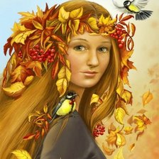 Схема вышивки «Леди Осень»