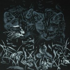 Схема вышивки «Котята»