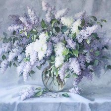 Схема вышивки «Голубая сирень»