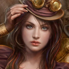 Схема вышивки «Девушка изобретательница (портрет)»