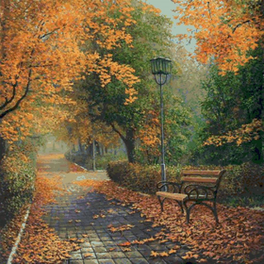 Осенний парк - осень - предпросмотр