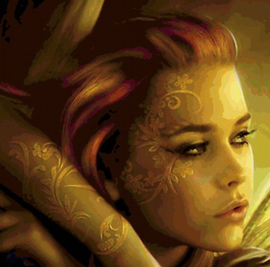 Фантастическая фея - 1 (часть 120 цв) - портрет, девушка, красота, фея, картина, фентази - предпросмотр