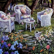 Схема вышивки «сад»