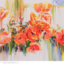 Схема вышивки «Маки»