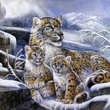 Схема вышивки «леопард»