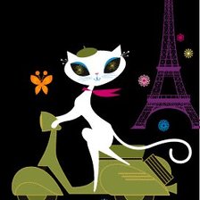 Схема вышивки «кошечка»