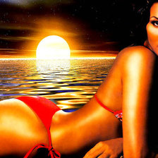 Схема вышивки «Закат»