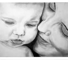 Схема вышивки «графика: мама и малыш»