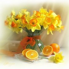 Схема вышивки «Нарциссы»