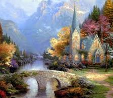 Схема вышивки «Замок у воды»