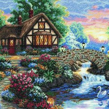 Схема вышивки «Домик»