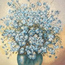 Схема вышивки «незабудки»