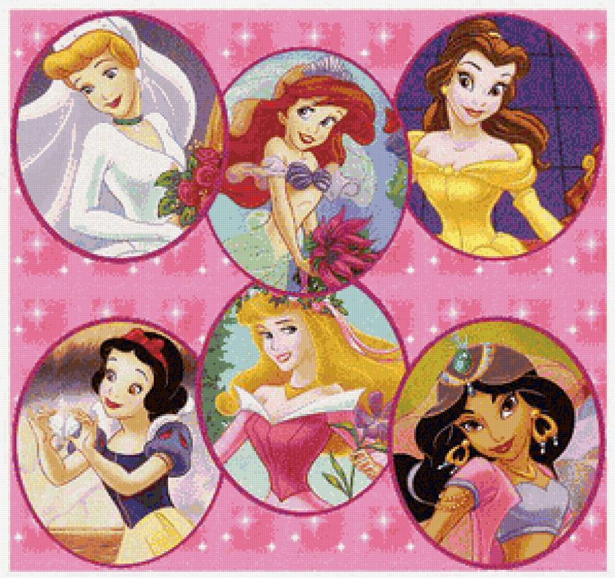 Принцессы Диснея - мультяшки, открытка - предпросмотр